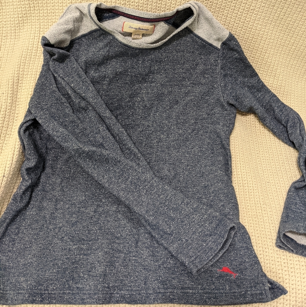 Grey/White/Red Small Long sleeve With Marlin Print